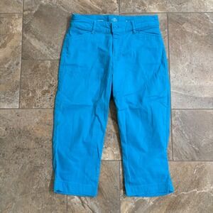 St. John's Bay Capri Pants Cropped Blue Casual Everyday Comfort‎ Size 6